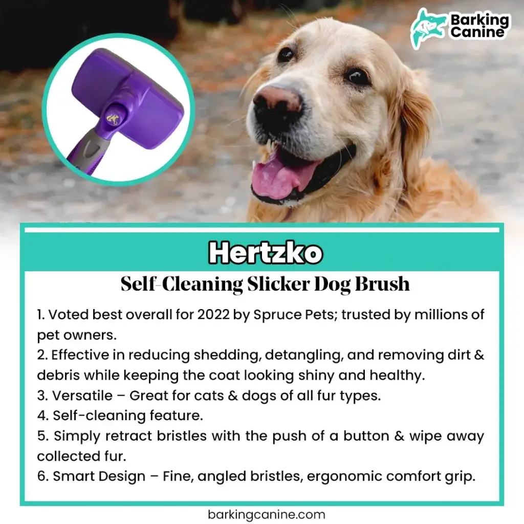 Hertzko Self-Cleaning Slicker Dog Brush